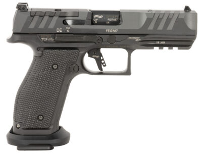 Walther Arms 2897008 PDP Pro Full Size Frame 9mm Luger 20+1 4.50″ Black Steel Barrel, Black Optic Ready/Serrated Steel Slide, Black Steel Frame w/Picatinny Rail, Textured Polymer Grip