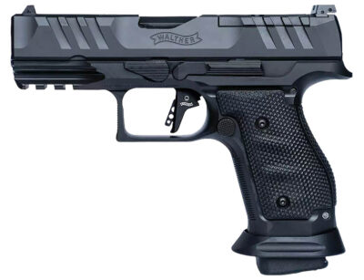 Walther Arms 2896991 PDP Pro Compact Frame 9mm Luger 18+1 4″ Black Steel Barrel, Black Optic Cut/Serrated Steel Slide, Black Steel Frame w/Picatinny Rail, Textured Wraparound Grip
