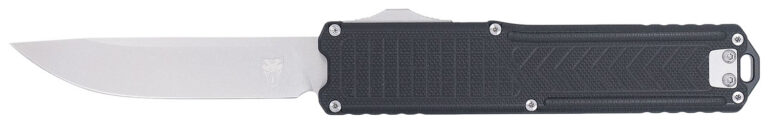 CobraTec Knives CTRNGBLKDNS Ranger 3.25" OTF Plain Stonewashed D2 Steel Blade, 4.75" Black Textured G10 Scales Handle