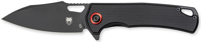 CobraTec Knives CTWOLVERINEG10 Wolverine 3.13" Folding Drop Point Plain Black Stonewashed D2 Steel Blade, 4.25" Black Textured G10 Scales Handle