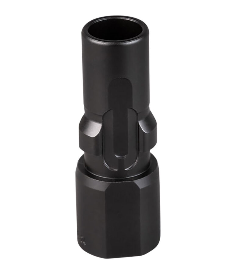SilencerCo 3-Lug Muzzle Device 45 ACP M16x1 LH Threads Black