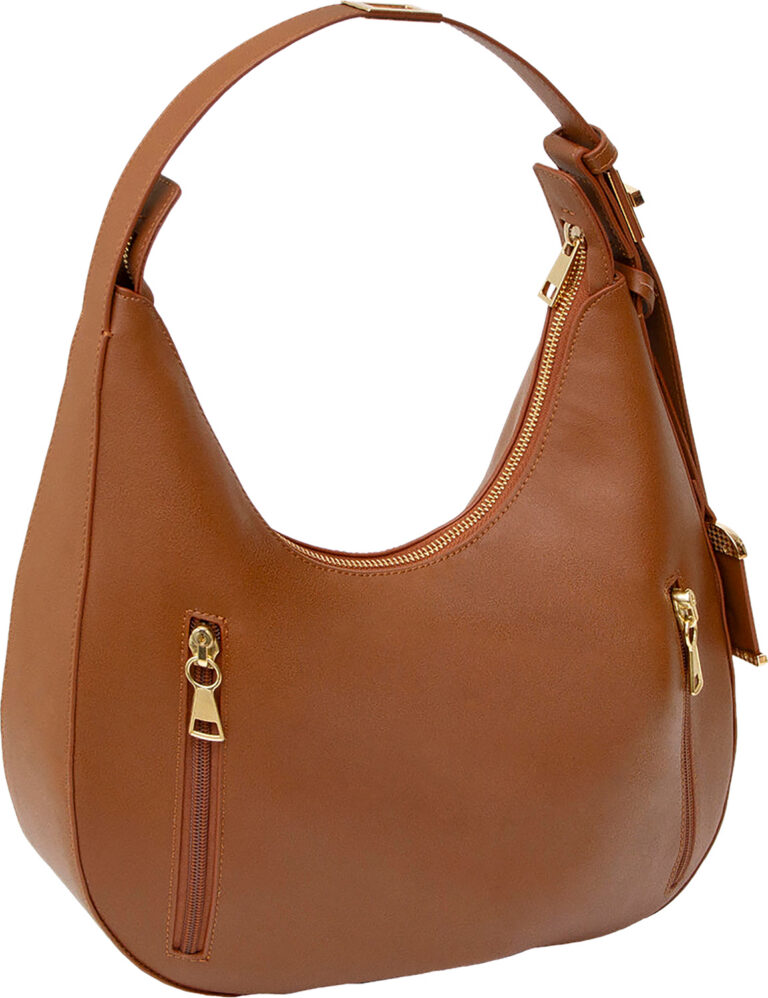 BULLDOG HOBO STYLE BAG COGNAC