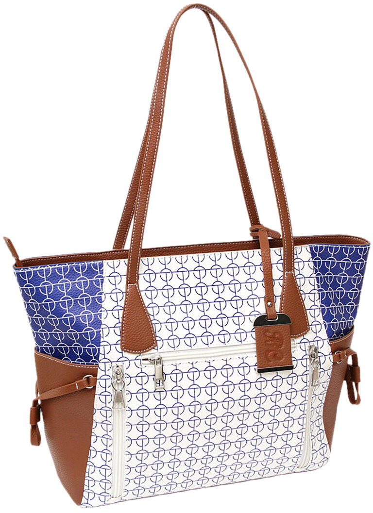 BDOG BDP-086 TOTE STYLE PURSE W/HOLSTER WHT/BLU