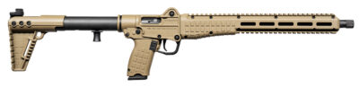 Kel-Tec SUB2K10GLKTAN SUB2000 Gen3 10mm Auto 15+1 16.15″ Black Threaded Barrel, Tan Picatinny Rail Receiver, M-LOK Handguard, Rotating Forend, 3 Position Adj Tan Polymer Stock, Glock 20 Grip