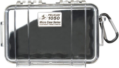 Pelican 1050025100 Micro Case  Black/Clear Polycarbonate 7.99″ Long