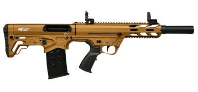 Gforce Arms GFY1BRNZ GFY-1 USA 12 Gauge Semi-Auto 3″ 5+1 18.50″ Black Threaded Barrel, Bronze Cerakote Aluminum Receiver w/Picatinny Rail, Bronze Bullpup Polymer Stock, Polymer Grip