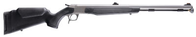CVA PR2050S Optima  50 Cal 26″ Stainless Fluted Barrel, Drilled & Tapped Stainless Steel Receiver, Fixed Black Synthetic Stock, Fiber Optic Sights
