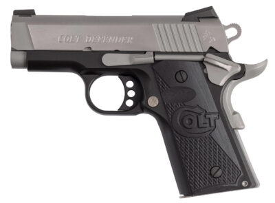 Colt Mfg O7800XETT Defender  45 ACP 7+1 3″ Carbon Steel Slide, Aluminum Frame w/Beavertail, G10 Grip