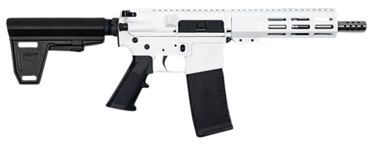 GLFA 223 Wylde Braced Pistol White SS 7.5" Barrel 1-30rd mag