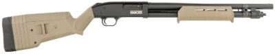 Mossberg 51608 590S  Compact 12 Gauge Pump 3″ 9+1 18.50″ Drilled & Tapped Receiver, Synthetic Stock