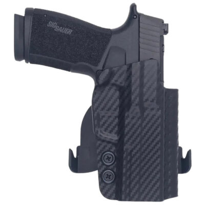 Rounded Gear SSRP365XMACROCFRHOW  Paddle Holster OWB Black Carbon Fiber Kydex Fits Sig Sauer P365 X-Macro Right Hand