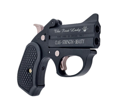 BOND ARMS FIRST LADY – LIMITED EDITION .38 SPL 3IN BARREL 2RD BLACK CERAKOTE FINISH WITH ROSE GOLD HIGHLIGHTS BAFL-BP-38SPL