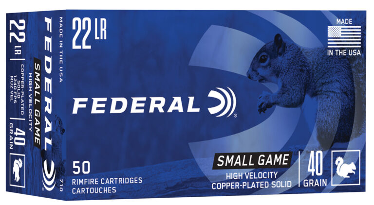 FEDERAL 22 LR HV 40GR COPPER PLATED SOLID GAME-SHOK AMMO 50RD
