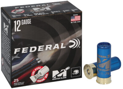 MASTER CLASS 12 GAUGE 2-3/4” #8 SHOT SHOTGUN AMMO MASTER CLASS 12 GA 2-3/4” 1OZ #8 SHOT 1250 FPS 25/BOX
