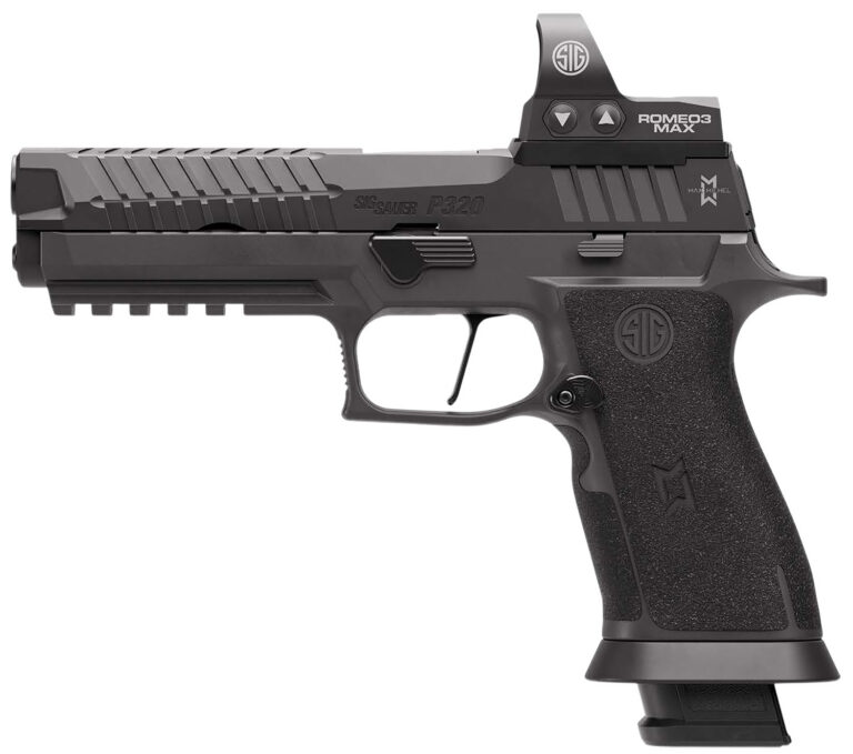P320-MAX 2.0 9MM LUGER SEMI-AUTO HANDGUN WITH ROMEO3 MAX P320-MAX 2.0 9MM LUGER 5'' BBL (4)10RD MAG BLACK W/ROMEO3 MAX