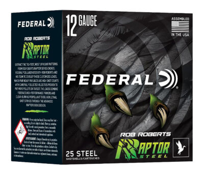 Federal RRS1382  Rob Roberts Raptor 12Gauge 3″ 1 3/8oz 2Shot 25 Per Box/10 Case