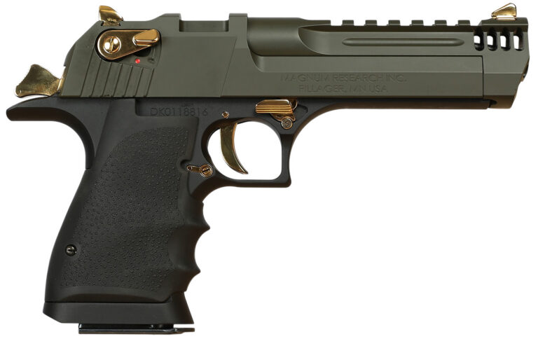 MGNM RSRCH LT WEIGHT DE50 PSTL GREEN/GOLD APPTMNTS 5" BARREL