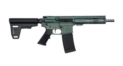Great Lakes Firearms GL15223SSPBCHG AR-15  223 Wylde 30+1 7.50″ Black Nitride Threaded Barrel, M-LOK Handguard, Charcoal Green Cerakote Aluminum Receiver w/Picatinny Rail, Black Polymer Mil-Spec Grip