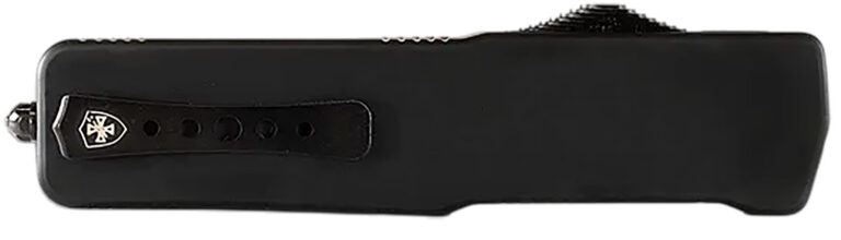 Templar Knife XMCABK121 Excalibur Money Clip 1.90" OTF Dagger Plain Black Oxide Stonewashed Powder Coated D2 Steel Blade, 3.38" Black Anodized Aluminum Handle