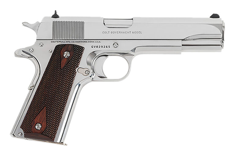 1911 GOVERNMENT CLASSIC 38 SUPER SEMI-AUTO HANDGUN 1911 GOV'T CLASSIC 38 SUPER 5”BBL (1)9RD BRIGHT STAINLESS