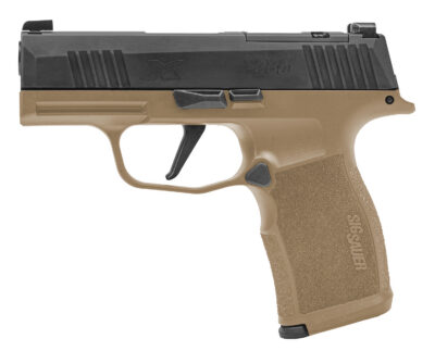 Sig Sauer 365X9CTXR3P P365X  Micro-Compact Frame 9mm Luger 12+1 3.10″ Steel Barrel, Optic Ready/Serrated Slide, Coyote Tan Stainless Steel Frame w/Accessory Rail, Polymer Grip