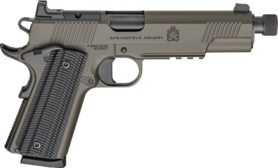 SPRINGFIELD ARMORY 1911 OPERATOR AOS THREADED HANDGUN .45 ACP 5.75IN BARREL 2-8RD MAGS OLIVE DRAB GREEN POT9230GAOS
