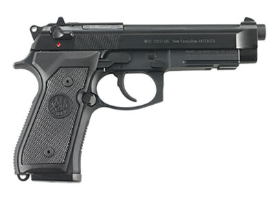Beretta USA JS92M9A1 92FS Type M9A1 Full Size 9mm Luger 10+1 4.90″ Black Barrel, Black Cerakote Steel Serrated Slide, Black Aluminum Frame w/Beavertail & Picatinny Rail, Black Textured Grip