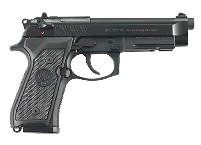 Beretta USA JS92M9A1 92FS Type M9A1 Full Size 9mm Luger 10+1 4.90" Black Barrel, Black Cerakote Steel Serrated Slide, Black Aluminum Frame w/Beavertail & Picatinny Rail, Black Textured Grip