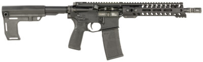Patriot Ordnance Factory 2172 P15 Constable 5.56 NATO 30+1 10.50″ M-LOK Handguard, Black Anodized Aluminum Receiver w/Picatinny Rail, Black Polymer MFT Blade Stabilizer, MFT Grip