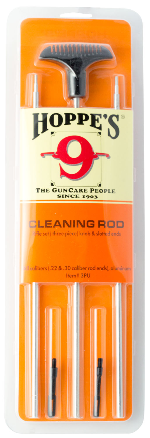 Hoppe's 3PU Rifle Cleaning Rod Multi-Caliber 34.50" w/ Swivel Handle