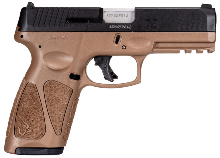Taurus 1-G3B941B G3 Full Size Frame 9mm Luger 17+1 4" Stainless Steel Barrel, Black Stainless Steel Serrated Slide, Brown Polymer Frame w/Picatinny Rail