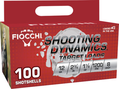 Fiocchi 12SDB188 Shooting Dynamics  12Gauge 2.75″ 1 1/8oz 8Shot 100 Per Box/2 Case