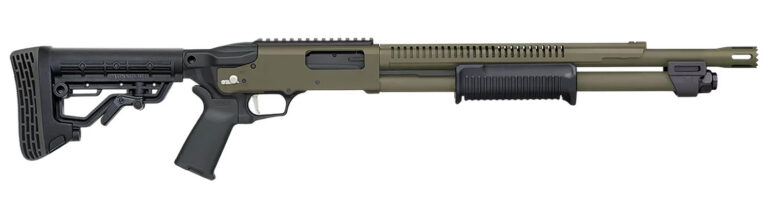 MOSSBERG 590R SECURITY TACTICAL 12 GA 18.5IN BARREL 6RD OD GREEN CERAKOTE STANDOFF - NO SIGHTS 50757
