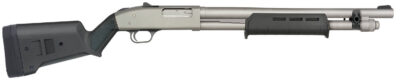 Mossberg 50794 590A1 Pro 12 Gauge 6+1 18.50″ Silver Marinecote Silver Barrel & Receiver, Black Synthetic Stock