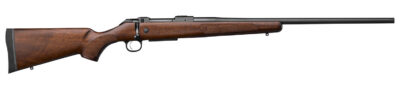 CZ-USA 07727 600+ American Full Size 270 Win 5+1  24″ Black Nitride Threaded Barrel, Black Nitride Steel Drilled & Tapped Receiver, Turkish Walnut Fixed Stock