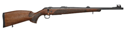 CZ-USA 07308 600+ Lux 30-06 Springfield 5+1 20″ Black Nitride Threaded Barrel, Black Nitride Steel Drilled & Tapped Receiver, Walnut Fixed Stock