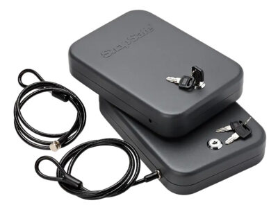 SnapSafe 75201 Lock Box  Large Key Entry Black Steel 9.50″ L x 6.50″ W x 1.75″ D 2pk