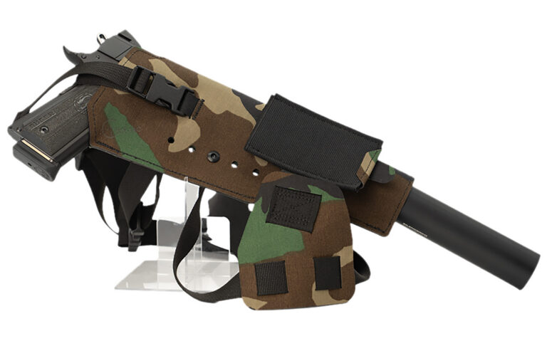 Cole-tac VWX111 Varmint Wrangler XL Pistol Holder Chest M81 Woodland Right Hand