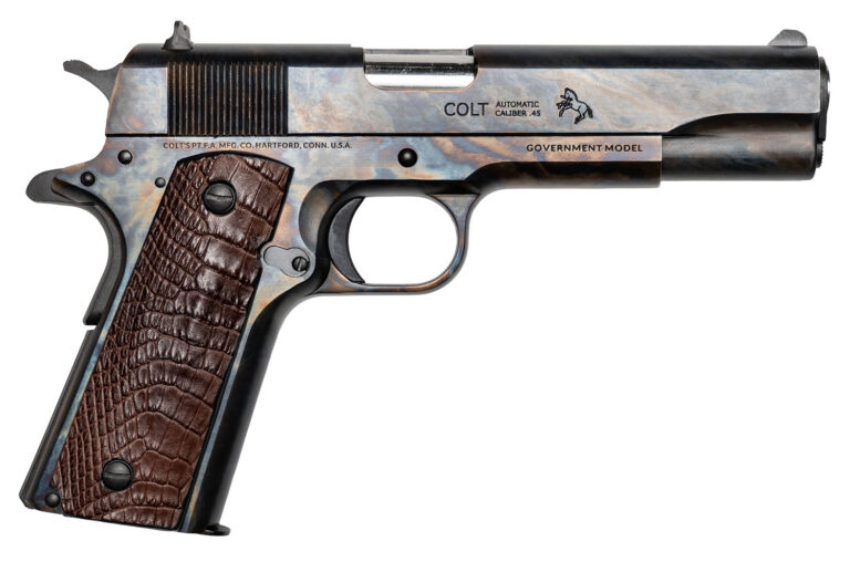 COLT 1911 LINEAGE 45ACP COLOR CASE HARDENED, ALLIGATOR GRIPS, 1 OF 300