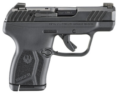 Ruger 13765 LCP Max  Compact Frame 380 ACP 10+1 2.80″ Black Oxide Alloy Steel Barrel, Black Nitride Alloy Steel Serrated Slide, Black Polymer Frame, Textured Grip, No Manual Safety