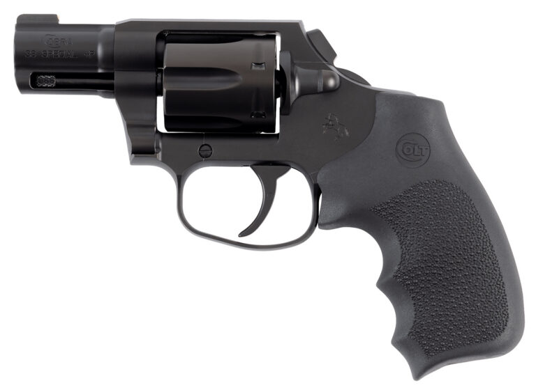 Colt Mfg COBRAMB2RNS Night Cobra  38 Special +P 6rd Shot 2" Black PVD Stainless Steel Barrel, Cylinder & Frame, Black Hogue Overmolded Grip, Exposed Hammer