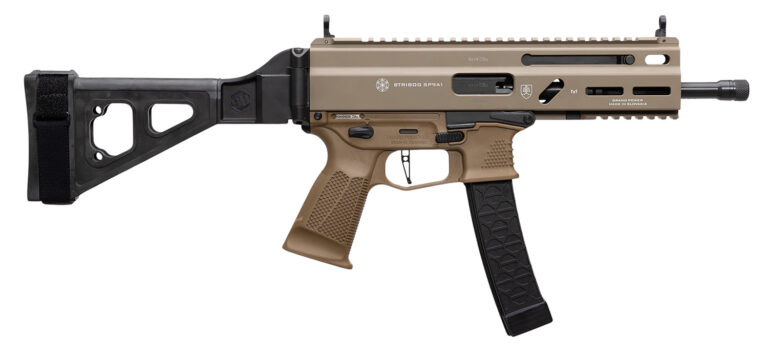 GRAND POWER STRIBOG SP9A1 9MM PISTOL 8" BARREL THREAD STRIBOG PATTERN MAG W/ BRACE FDE