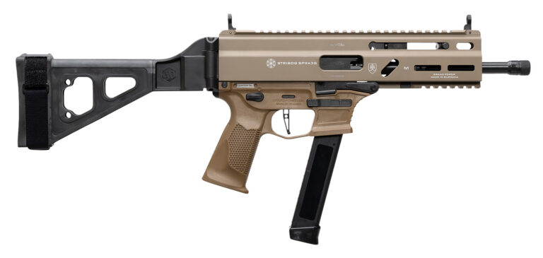 GRAND POWER STRIBOG SP9A3G 9MM PISTOL 8" BARREL THREADED RLR DELAYED GLOCK PATTERN MAG W/ BRACE FDE