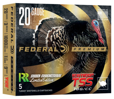 Federal PTSSX295FRR9  Heavyweight TSS 20Gauge 3″ 1 5/8oz Tungsten 9Shot 5 Per Box/10 Case