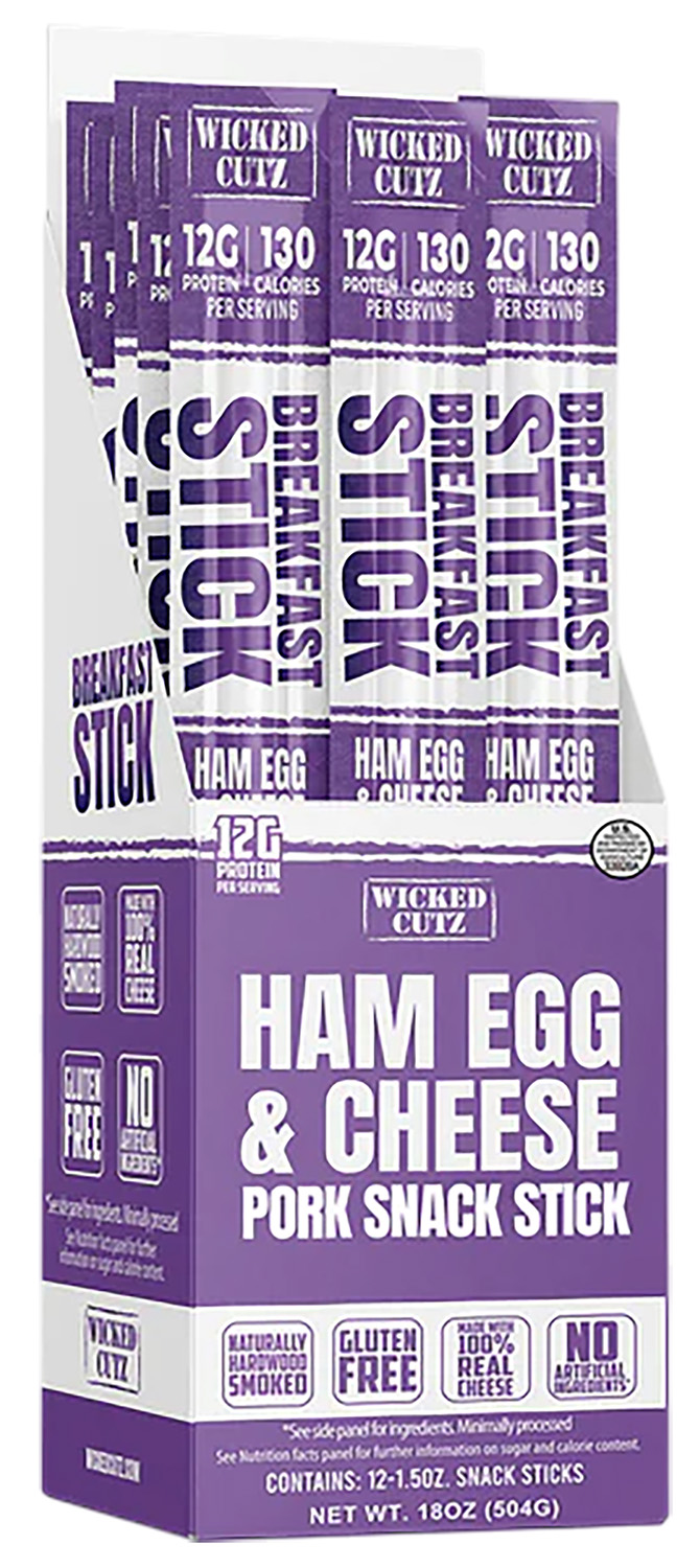 Wicked Cutz WCBR12HEC Ham Egg & Cheese Breakfast Sticks  12 Pack