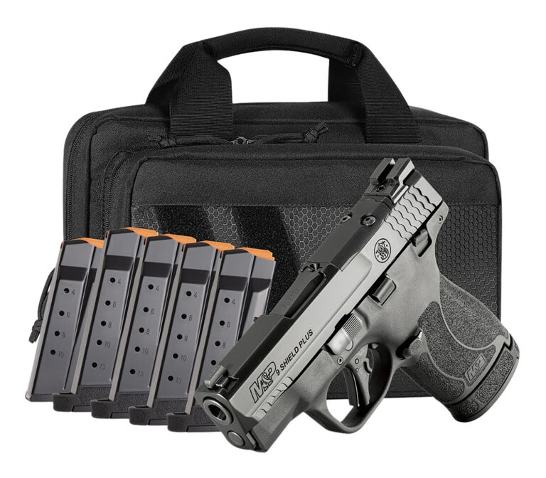 SMITH & WESSON M&P SHIELD PLUS O.R. TS CARRY ON BUNDLE 9MM OR 3.1" 6- 10/13RD SAVIOR BAG