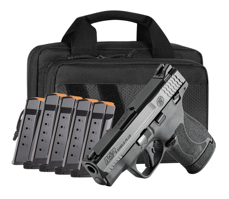 SMITH & WESSON M&P 9 SHIELD PLUS TS CARRY ON BUNDLE 3.1" 6-10/13RD SAVIOR BAG