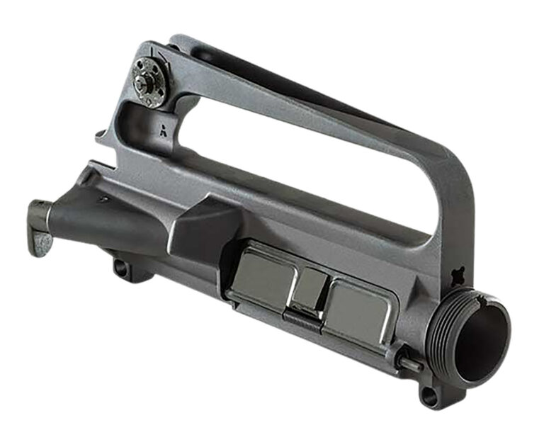 Luth-AR, A1 Assembled Upper Receiver, Black, Forged, A1 Rear Sight Base Assembly, Ejection Port Cover Assembly, Teardrop Forward Assist Assembly, Brass Deflector