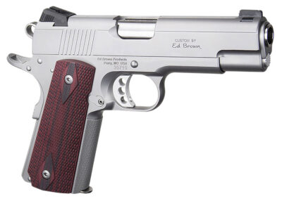 Ed Brown EC18SS45 1911 Executive Commander 45 ACP 4.25″ Stainless Steel Barrel, Serrated Slide & Frame, Right Hand