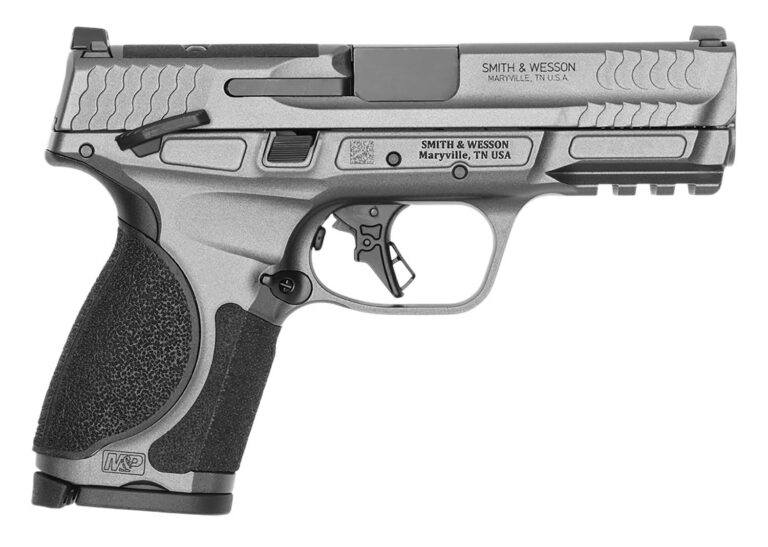 Smith & Wesson 14279 M&P M2.0 Metal *CA Complaint Compact 9mm Luger 10+1 4" Black Armornite Barrel, Tungsten Gray Cerakote Stainless Steel Optic Cut/Serrated Slide & Aluminum Frame w/Picatinny Rail, Interchangeable Palmswell, Grip